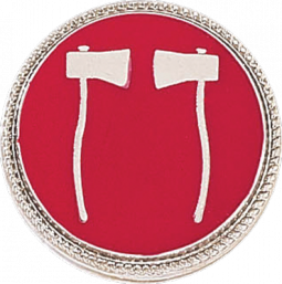 Two Raised Facing Axes