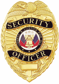 Security Officer Shield Badge with Eagle- Stock Item
