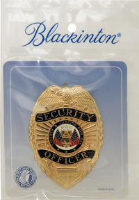 Security Officer Shield Badge with Eagle- Stock Item