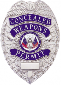 Concealed Weapons Permit Shield with Eagle - Stock Item