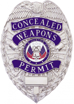 Concealed Weapons Permit Shield with Eagle - Stock Item