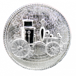 Circle Hat Bad Featuring an Old Pumper Truck