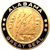 One Color State of Alabama Great Seal