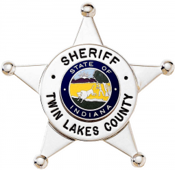 Five Point Star Badge with Circular Panel