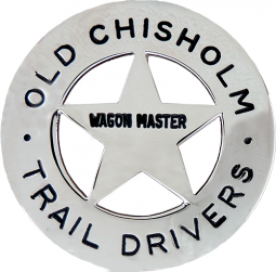 Round Badge with Five Point Star Center