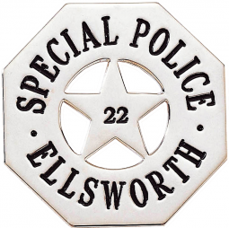 Octagon badge with 5-Point star