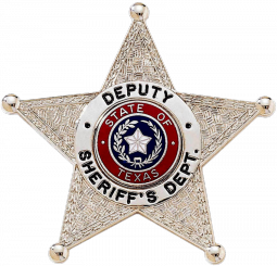 Five Point Star Badge with Circular Panel