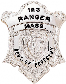 Angled shield badge