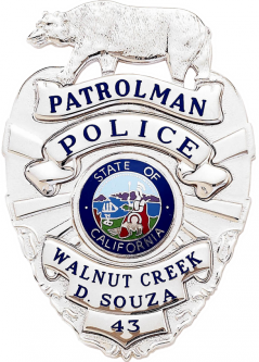 Shield Badge with Bear on Top