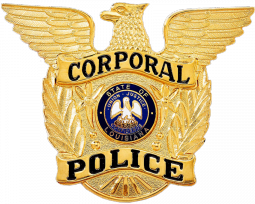 Round Wreath Badge with Top Eagle