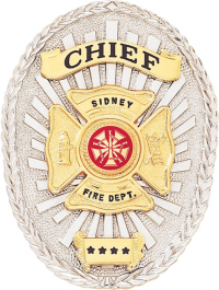 Oval Badge with Maltese Cross in the Center