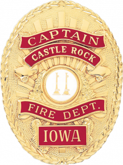 Oval Badge with Applied Reversed Enamel Panels