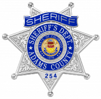 Seven point reversed enamel star badge