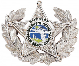 5-Point Florida Star Badge with Circular Panel and B1843 Wreath Applied with the Eagle Off