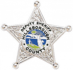 Five Point Florida Star Badge with Circular Panel