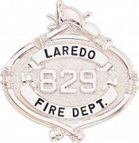 Oval Badge with Fire Helmet Top
