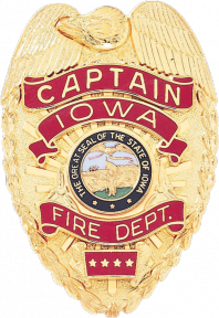 Badge with Eagle and Applied Reversed Enamel Panels