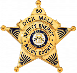 Five Point Star Badge with Circular Panel