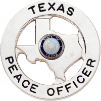 Circular Peace Officer Texas Badge