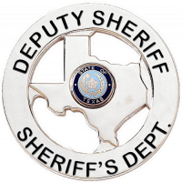 State of Texas Circular Badge with State Cutout