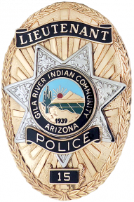 Oval Reversed Enamel Panel Badge with Star