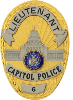 Oval Badge with Capitol Building in Die