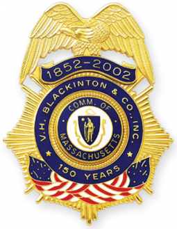 Sunburst Badge with Flags and Eagle