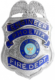 Phoenix Fire Reverse Enamel Applied Panel Shield with Eagle
