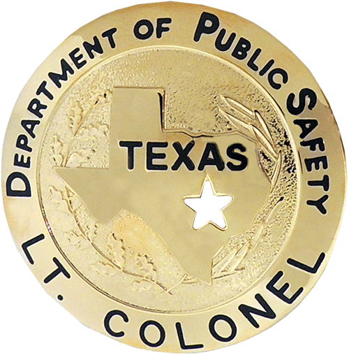 Texas Department of Public Safety Badgewith Cut Out Star