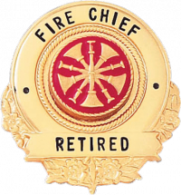 Round Badge with Circular Panel and Wreath Bottom