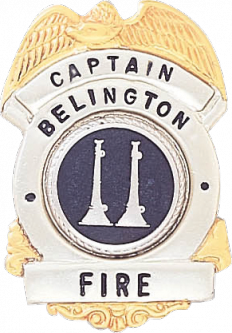 Badge with Center Ring and Top Eagle