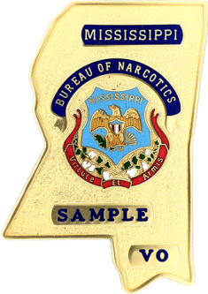 State of Mississippi Shaped Badge