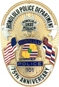Honolulu Police Department 75th Anniversary Badge