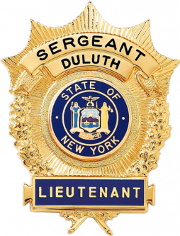 Badge with Reverse Enamel Bottom Panel