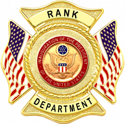 Maltese Cross Badge with American Flags