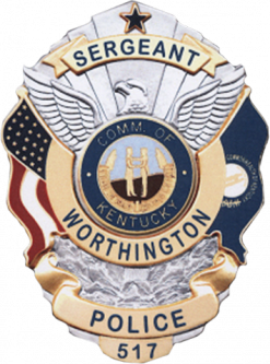 Shield with American and Kentucky Flags