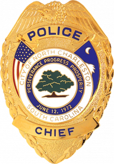 Shield With American and South Carolina Flags