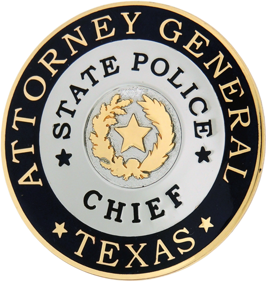 Texas Round Attorney General Badge