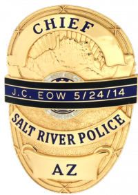 Oval Salt River Police Mourning Badge