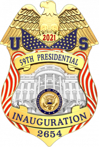 Inauguration Shield badge with Eagle at top