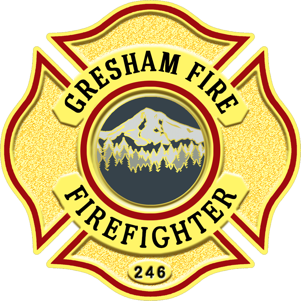 Gresham Fire Maltese Cross Badge