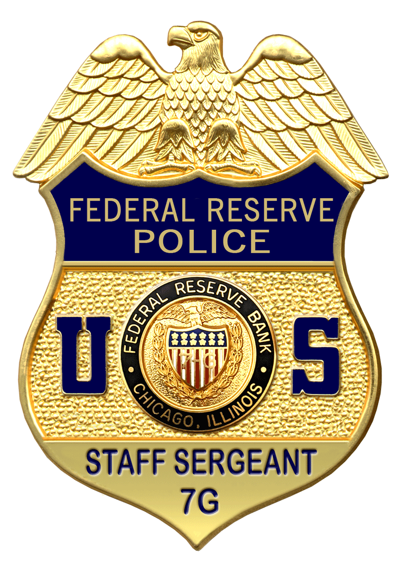 U.S. Federal Reserve Police shield badge