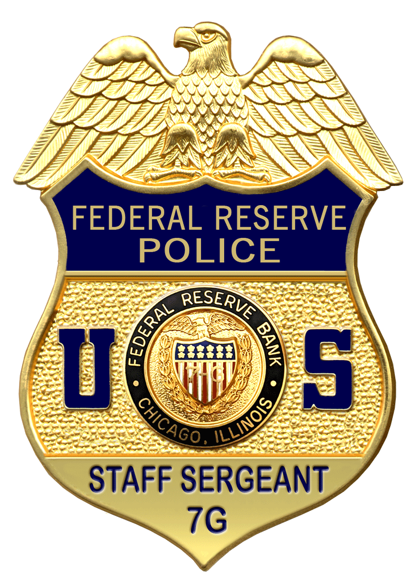 U s federal reserve police shield badge