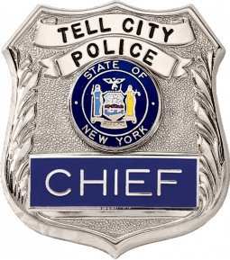 Badge with Reverse Enamel Bottom Panel