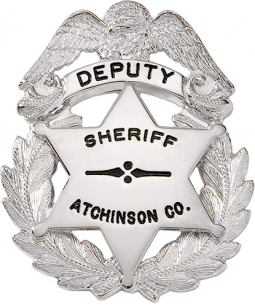 Six Point Star on a Wreath with an Eagle