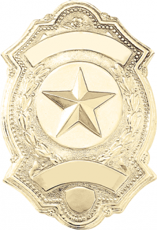 Badge with Wreath Around Star in the Die