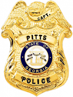 Shield Badge with Eagle Holding Ribbon Panel