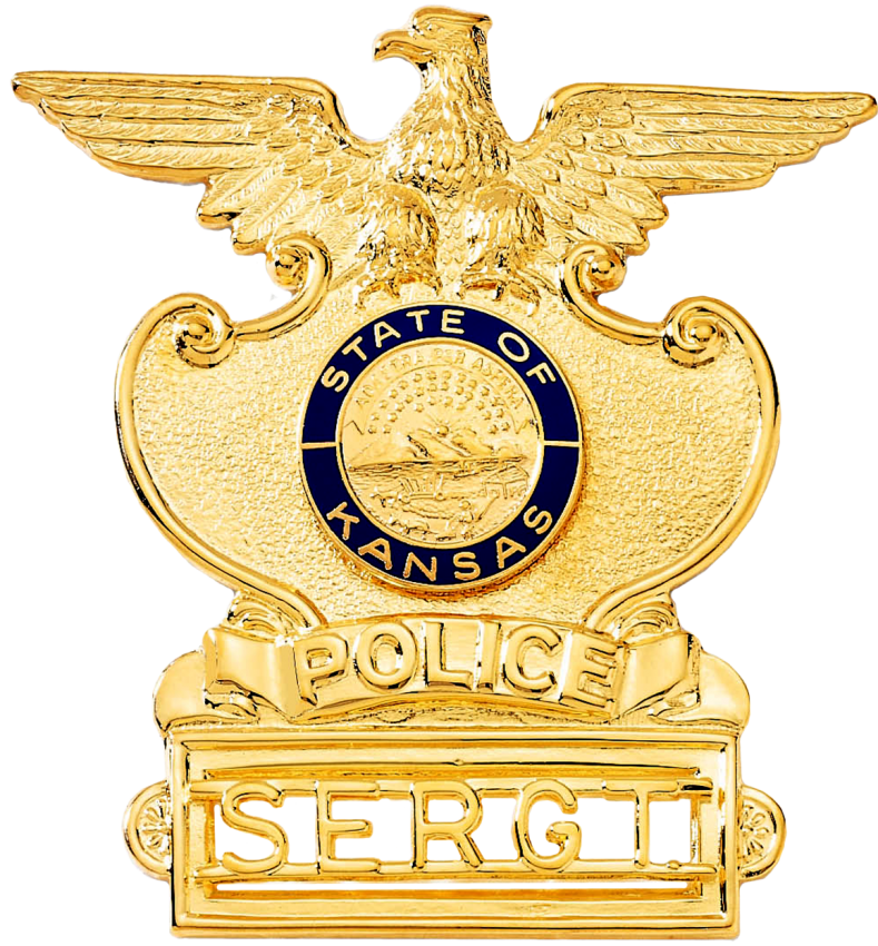 Police Badge with Eagle and Applied Characters