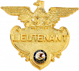 Badge with Eagle and Applied Letters