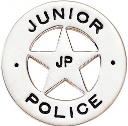 Round Badge with 5-Point Star Center